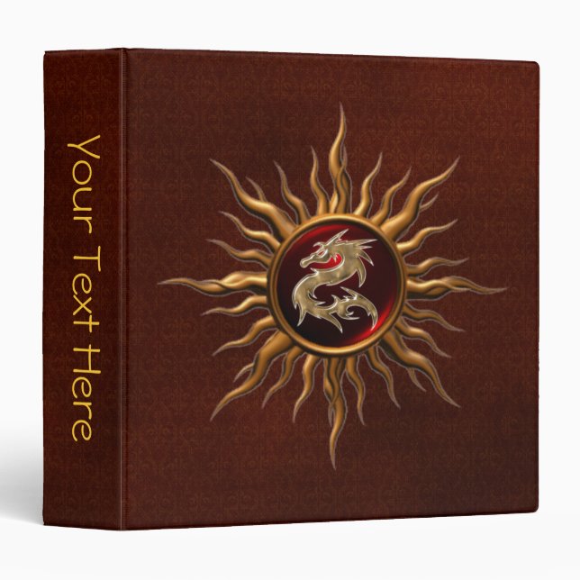 Ornamental Sun Dragon Binder (Front/Spine)
