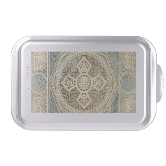 Ornamental Tapestry with Ornate Geometric Design Cake Pan (Front)