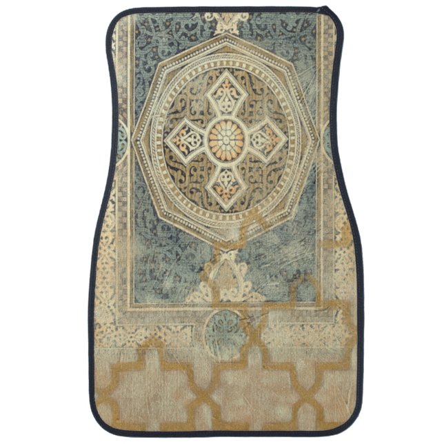 Ornamental Tapestry with Ornate Geometric Design Car Floor Mat (Front)