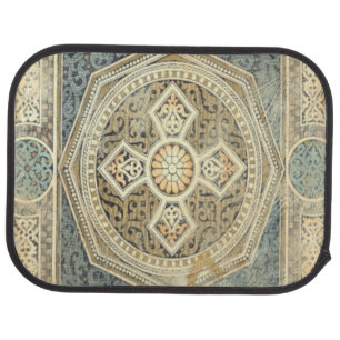 Ornamental Tapestry with Ornate Geometric Design Car Mat