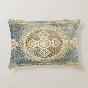 Ornamental Tapestry with Ornate Geometric Design Decorative Pillow