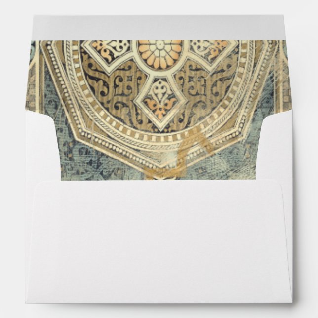 Ornamental Tapestry with Ornate Geometric Design Envelope (Back (Bottom))