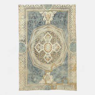 Ornamental Tapestry with Ornate Geometric Design Kitchen Towel