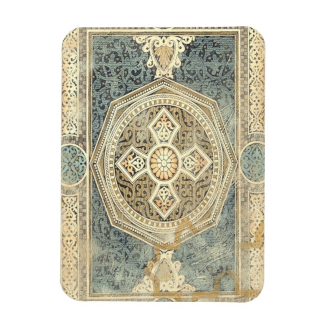 Ornamental Tapestry with Ornate Geometric Design Magnet (Vertical)