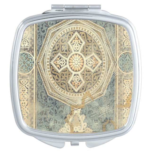 Ornamental Tapestry with Ornate Geometric Design Mirror For Makeup (Front)
