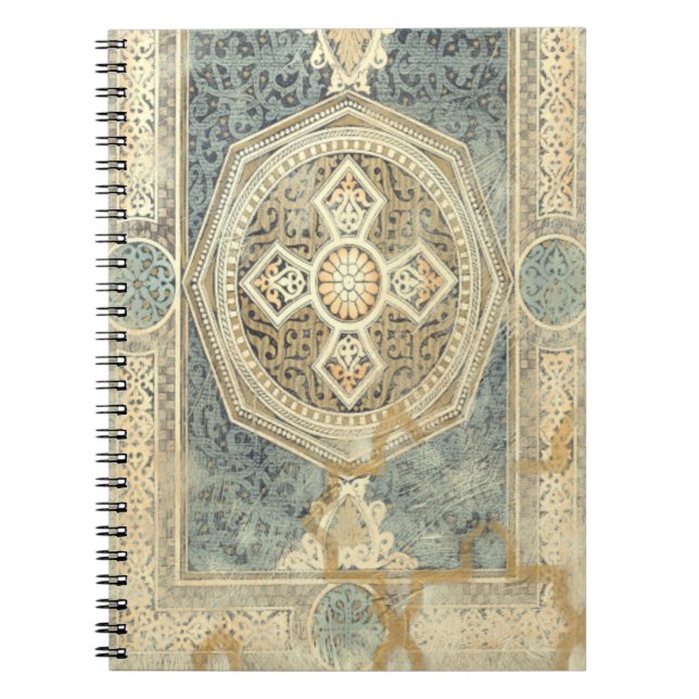 Ornamental Tapestry with Ornate Geometric Design Notebook (Front)