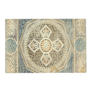 Ornamental Tapestry with Ornate Geometric Design Placemat