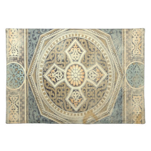 Ornamental Tapestry with Ornate Geometric Design Placemat
