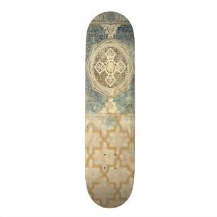 Ornamental Tapestry with Ornate Geometric Design Skateboard Deck