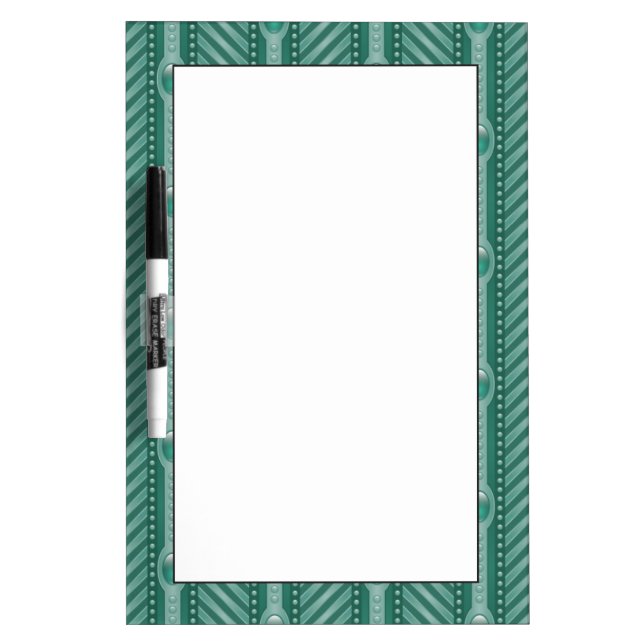 Ornamental Teal Pattern Dry Erase Board (Front)