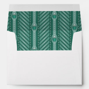 Ornamental Teal Pattern Envelope