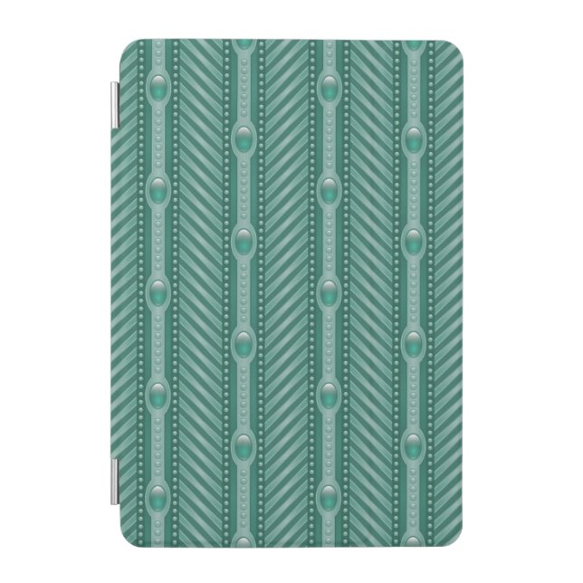 Ornamental Teal Pattern iPad Mini Cover (Front)