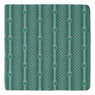 Ornamental Teal Pattern Trivet