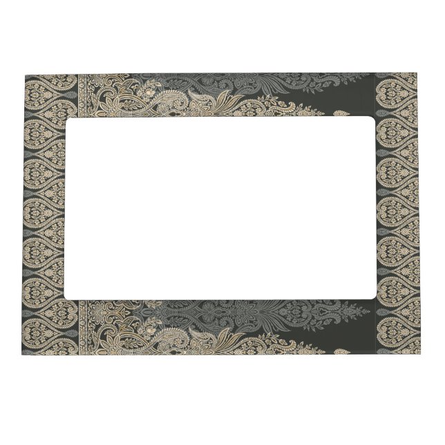 Ornamental Traditional Paisley design Magnetic Frame (Front)
