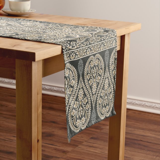 Ornamental Traditional Paisley design Short Table Runner (In Situ)