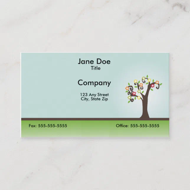 Ornamental Tree Business Card | Zazzle