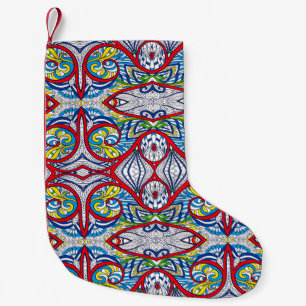 Ornamental Tribal Seamless pattern. Illustration. Small Christmas Stocking