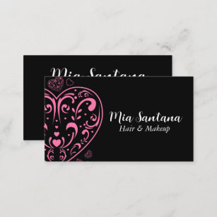 Ornamental Valentine's Day Heart Business Card