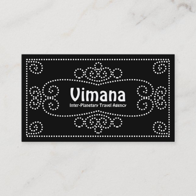 Ornamental - White on Black Business Card (Front)