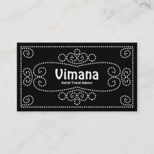 Ornamental - White on Black (Gold) Business Card