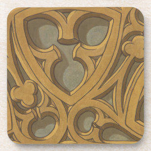 Ornamental Wooden Design Beverage Coaster