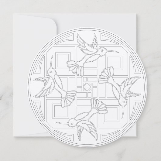 OrnaMENTALs #0021 Hummingbird Color Your Own (Front)