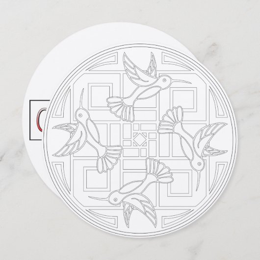 OrnaMENTALs #0021 Hummingbird Color Your Own (Front/Back)
