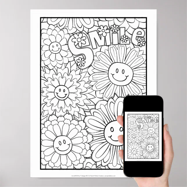 OrnaMENTALs #0116 Smile Color Your Own Poster | Zazzle