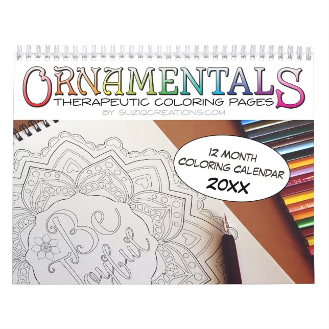 OrnaMENTALs 12-Month Therapeutic Coloring Pages Calendar (Cover)