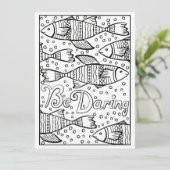 OrnaMENTALs Be Daring Fish Color Your Own (Standing Front)