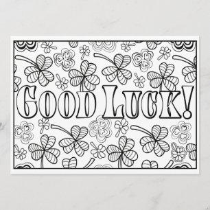 OrnaMENTALs Good Luck Shamrocks Color Your Own Card