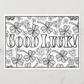 OrnaMENTALs Good Luck Shamrocks Color Your Own Card