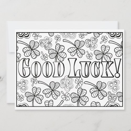 OrnaMENTALs Good Luck Shamrocks Color Your Own Card