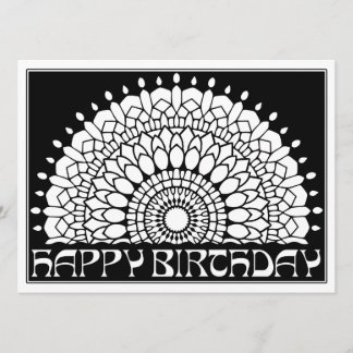 OrnaMENTALs Happy Birthday Mandala Color Your Own Card