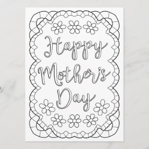 OrnaMENTALs Happy Mother's Day Color Your Own Card