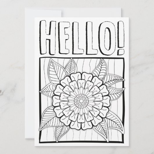 OrnaMENTALs Hello with Showy Bloom Color Your Own (Front)