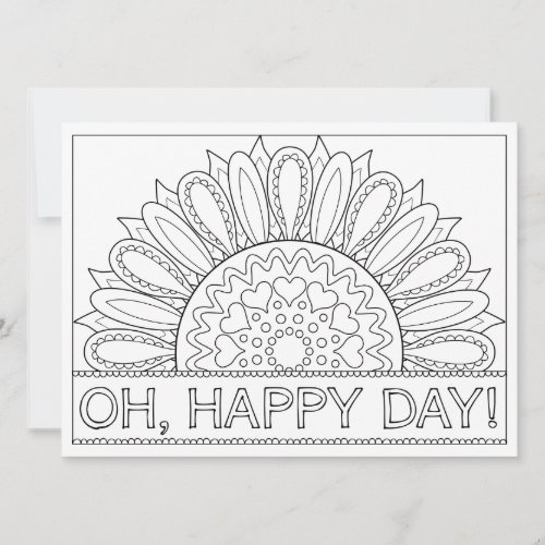 OrnaMENTALs Oh Happy Day Whimsical Color Your Own Card