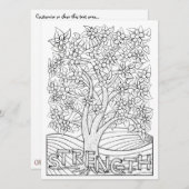 OrnaMENTALs Strength Blooming Tree Color Your Own (Front/Back)