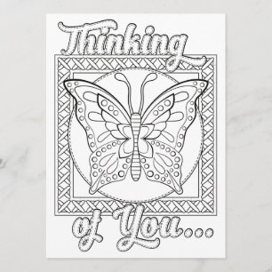 OrnaMENTALs Thinking of You Color Your Own Card