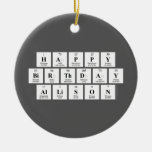 Happy
 Birthday
 Allison  Ornaments
