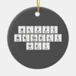 Happy
 Birthday
 Wei  Ornaments