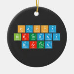 Happy
 Birthday
 MARTHA   Ornaments
