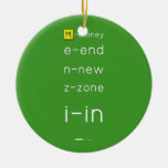 M-money
 e-end
 n-new
 z-zone
 i-in
   Ornaments