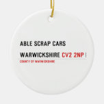 ABLE SCRAP CARS  WARWICKSHIRE  Ornaments
