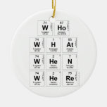 Who
 WHat
 When
 Where  Ornaments