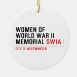 women of world war II memorial  Ornaments