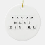 Change 
 Begins 
 With Me  Ornaments