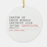 Canyon of chuck norris INFinity 2018 (D'oh)  Ornaments