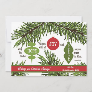 ORNAMENTS 2-Sided Scripture Verse Christmas Card