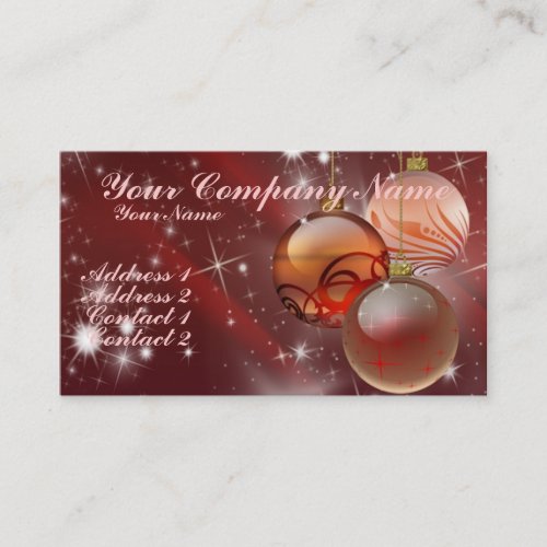 Ornaments and Stars Business Card